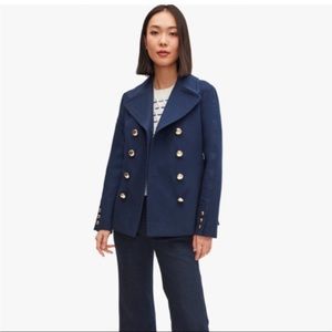 Kate Spade dotton classic double-breasted peacoat